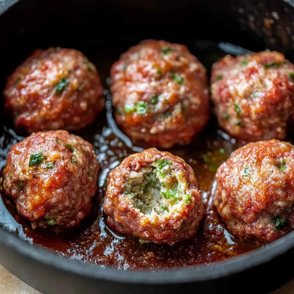 Jalapeno Popper Stuffed Meatballs