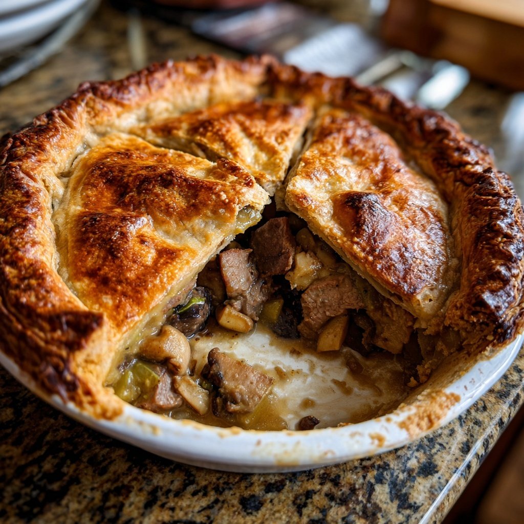 Comfort Food Beef and Mushroom Pot Pie