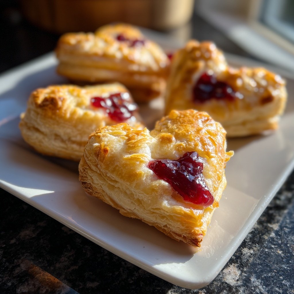 Valentines Snacks Mini Puff Pastries