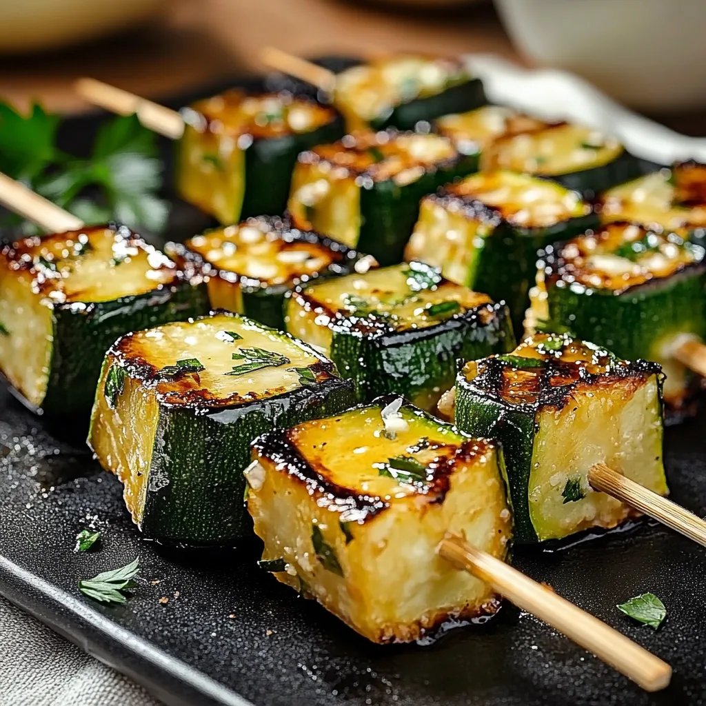 Easy Garlic Butter Zucchini Skewers