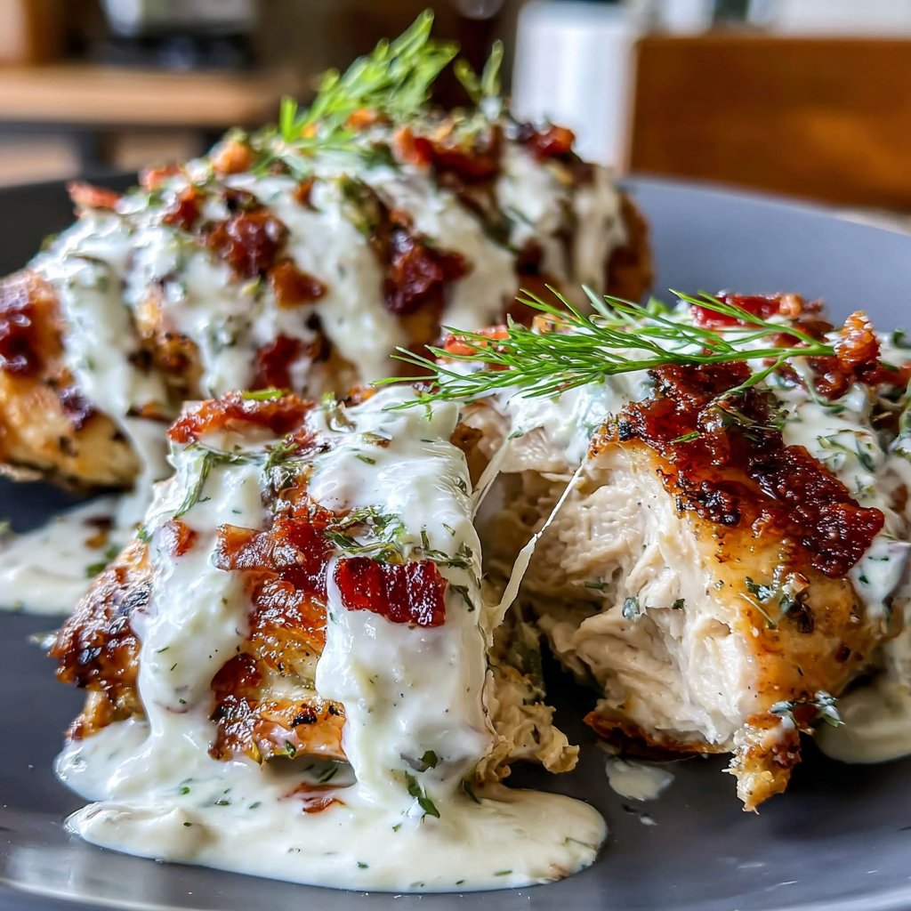 Lemon Dill Yogurt Sauce Chicken