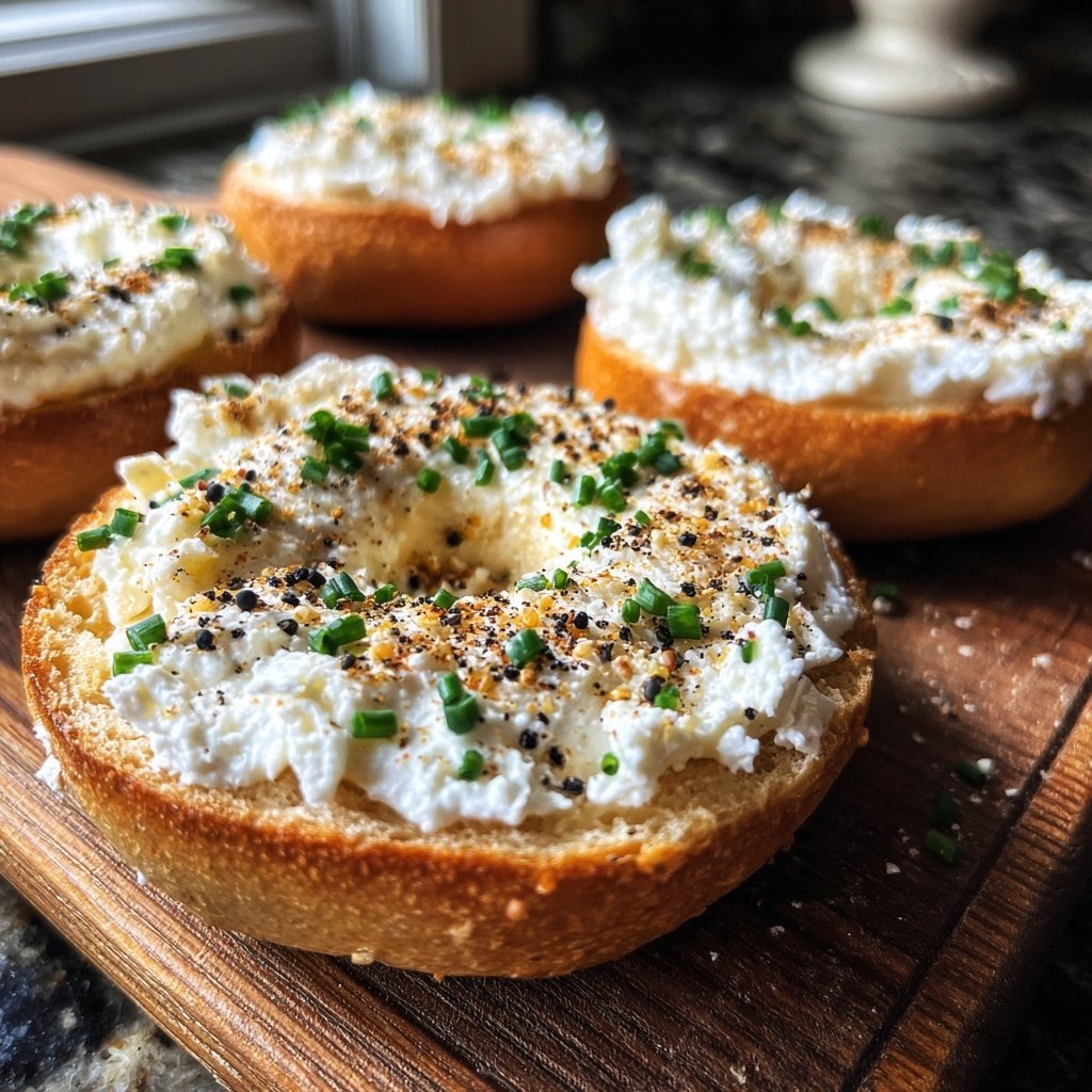 Protein Bagels With Cottage Cheese