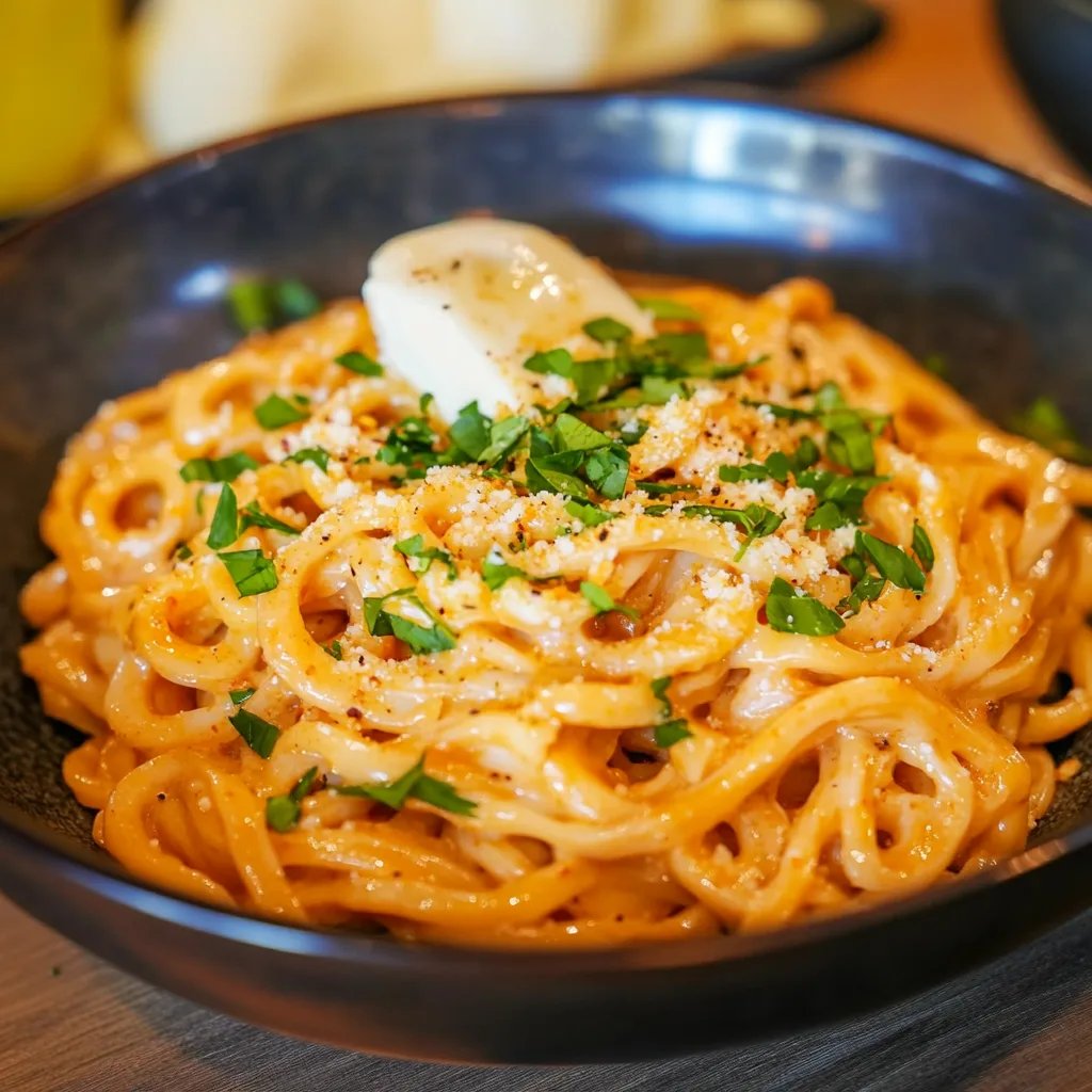 Creamy Gochujang Udon Noodles