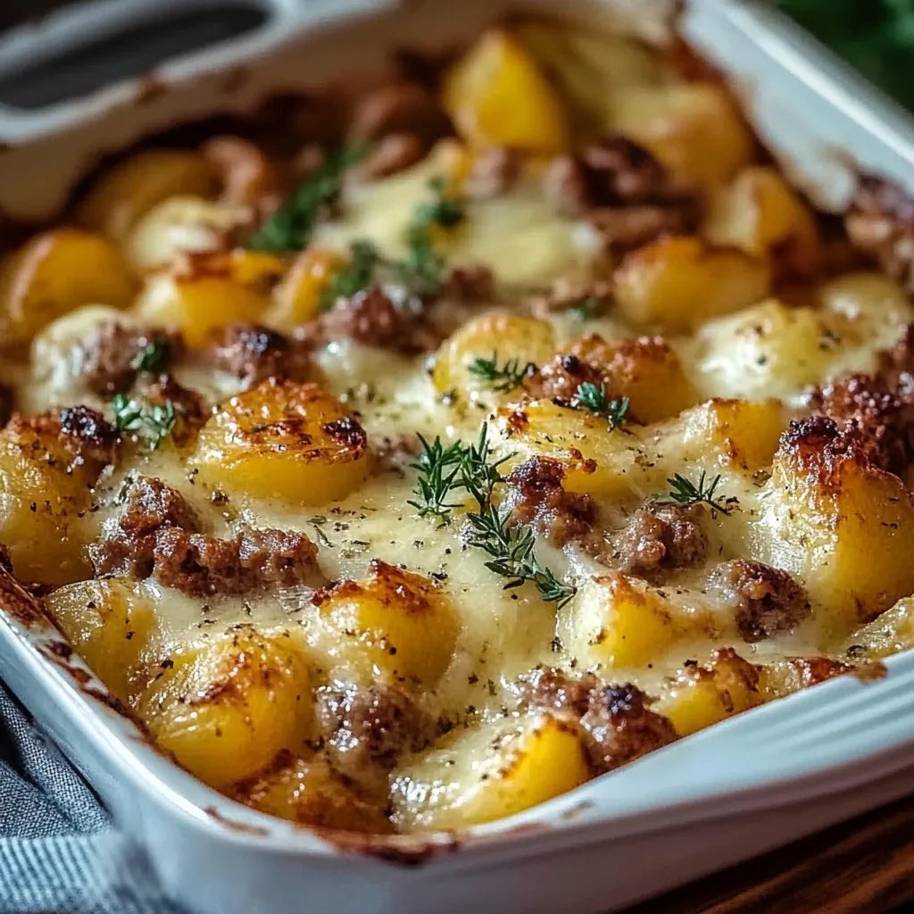 Cheesy Hamburger Potato Casserole