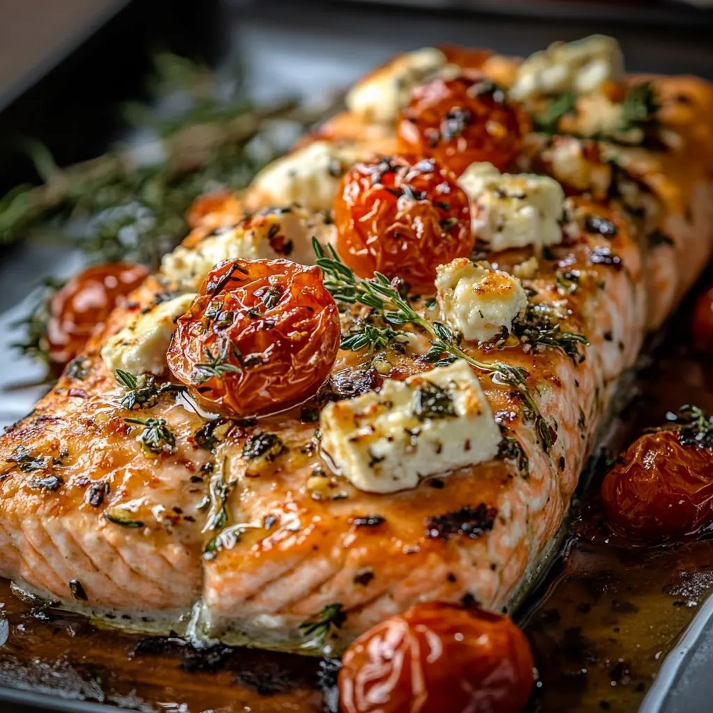Mediterranean Baked Salmon With Feta & Sun-dried Tomatoes